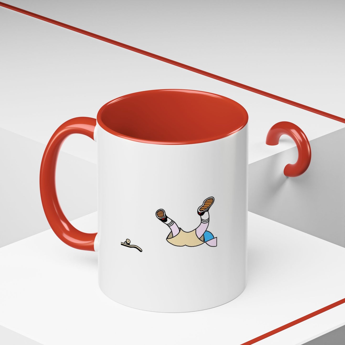 Skate Man アクセント コーヒーマグ | 5色展開 セラミック 11oz / 15oz