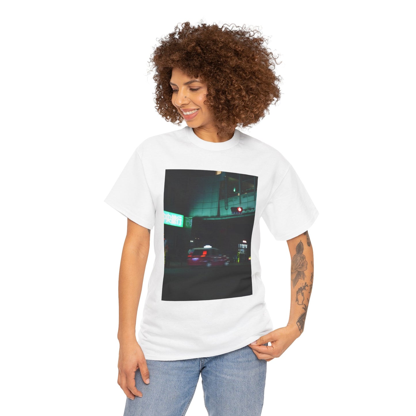 Japanese Traffic Photo Tee | 福岡ピンクタクシー ストリートフォト Tシャツ